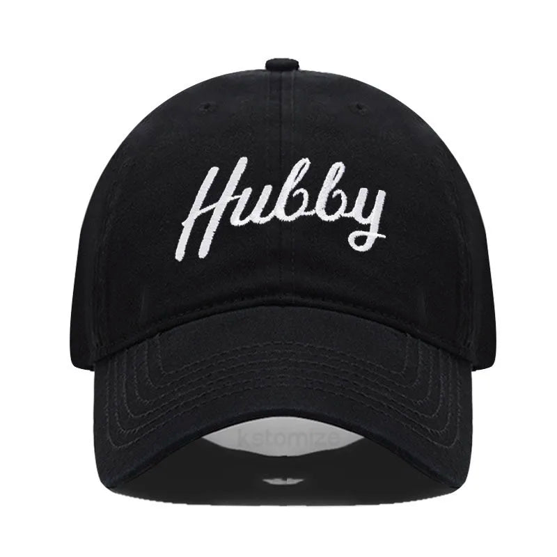 Embroidered Wifey & Hubby Hat Soft Cotton  Adjustable Couple Baseball Cap for Men & Women Wholesale and Dropshipping