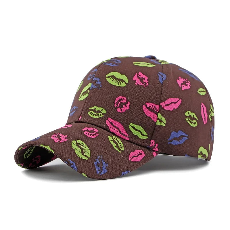 Ethnic Wind Hat for Men and Women Outdoor Sunshade Baseball Hat Fashion Imitation Cowboy Print Hard Top Duck Tongue Hat Trend