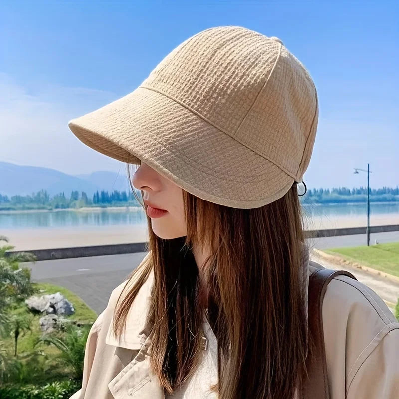 Women's Solid Color Bucket Hat, Sunscreen Outdoor Sports Casual Bucket Hat, Ideal Choice For Gifts