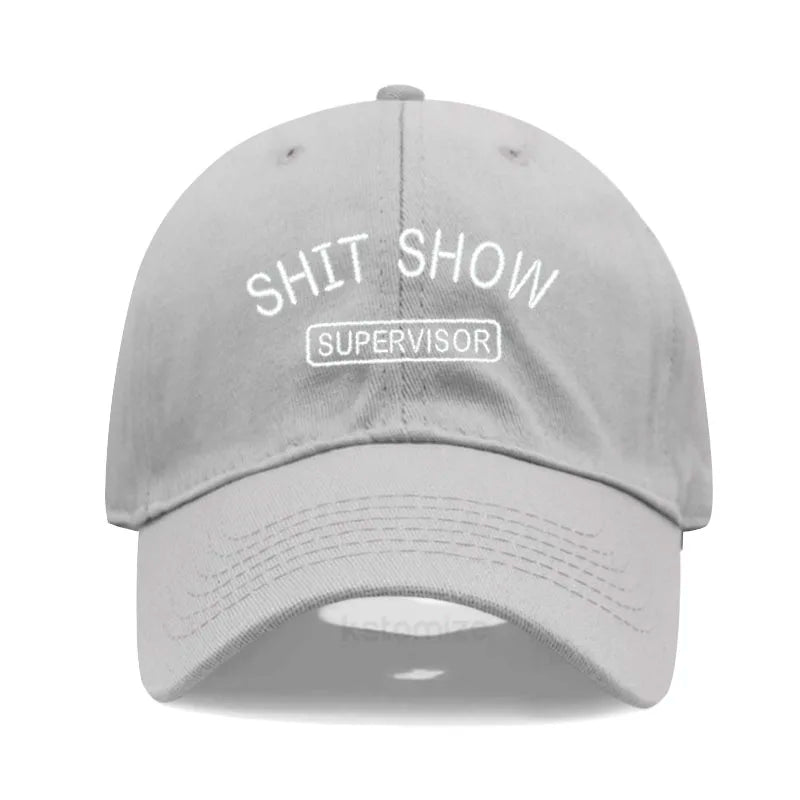 Men's Baseball Cap Women's Sport Golf Caps for Man Washed Cotton SHIT SHOW SUPERVISOR Embroidery Dad Hat Sun Hats Dropshipping
