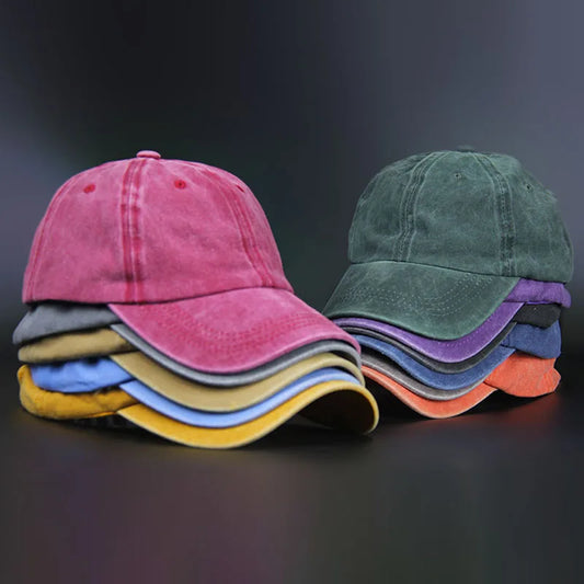Solid Color Baseball Cap Women's Plain Sport Golf Cap for Man Washed Cotton Dad Hat Sun Hats
