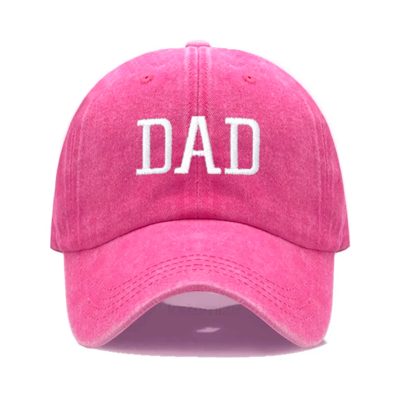 DAD MOM Embroidery Pure Cotton Men's Baseball Cap For Man  Womne's Fashion Sport Golf Caps Sun Hat Dropshipping