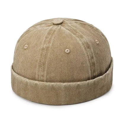 New Women Men Solid Cotton Cap Hat Washed Denim Beanie Hat Spring Autumn Retro Adjustable Docker Sailor Cap Hat For Women Men