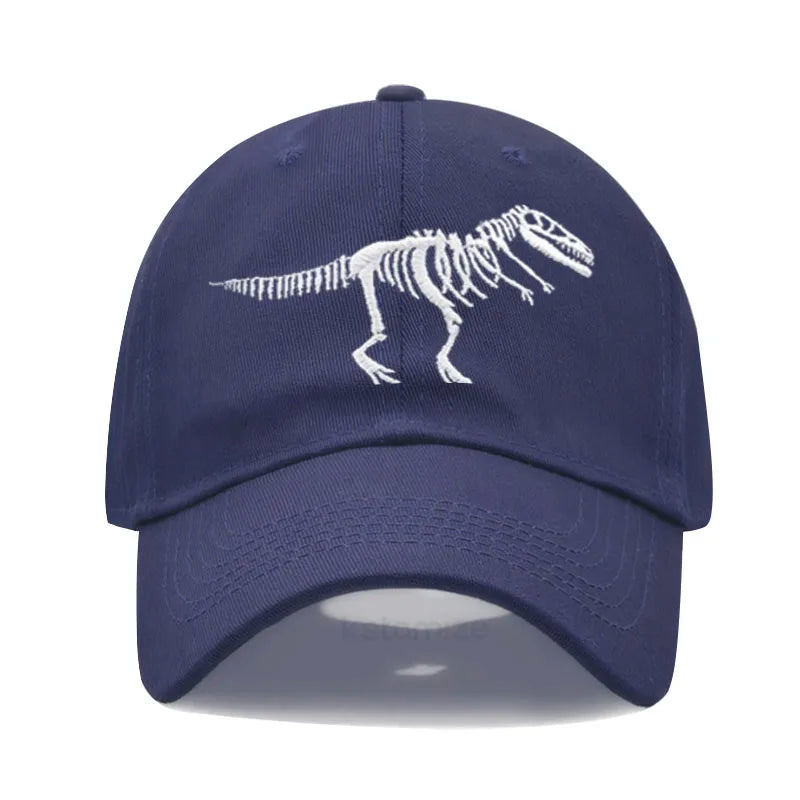 Cotton Baseball Cap for Men Women Unisex Embroidery Dinosaur Tyrannosaurus Rex Dad Hat Protection Outdoor Sports Golf Caps