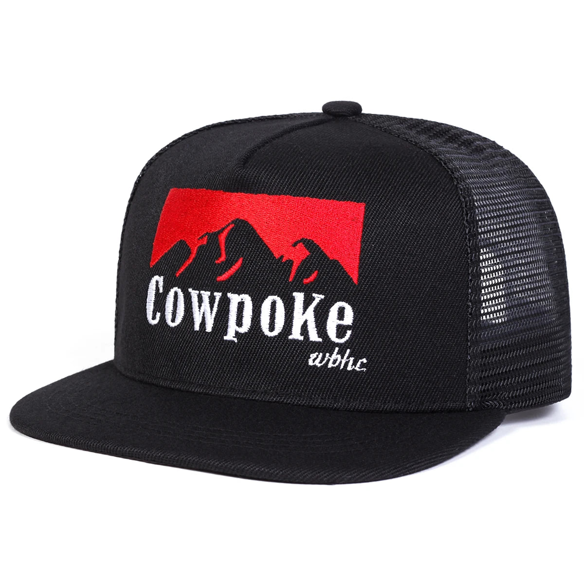 Unisex COWPOKE Letter Embroidery Hip-hop Net Hats Spring Summer Outdoor Adjustable Casual Baseball Caps Sunscreen Hat