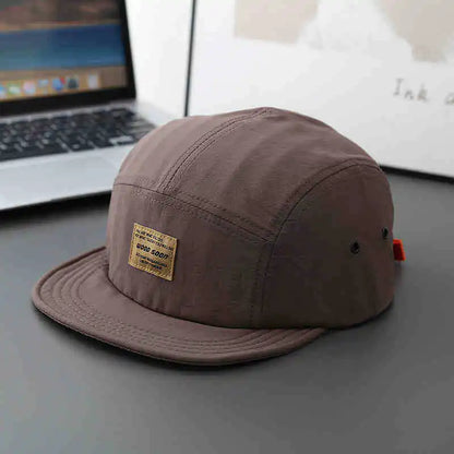 Quick-Drying Japanese Style Short Brim Retro Five-Panel Hat Outdoor Duckbill Cap Four Seasons Soft Brim Baseball Cap