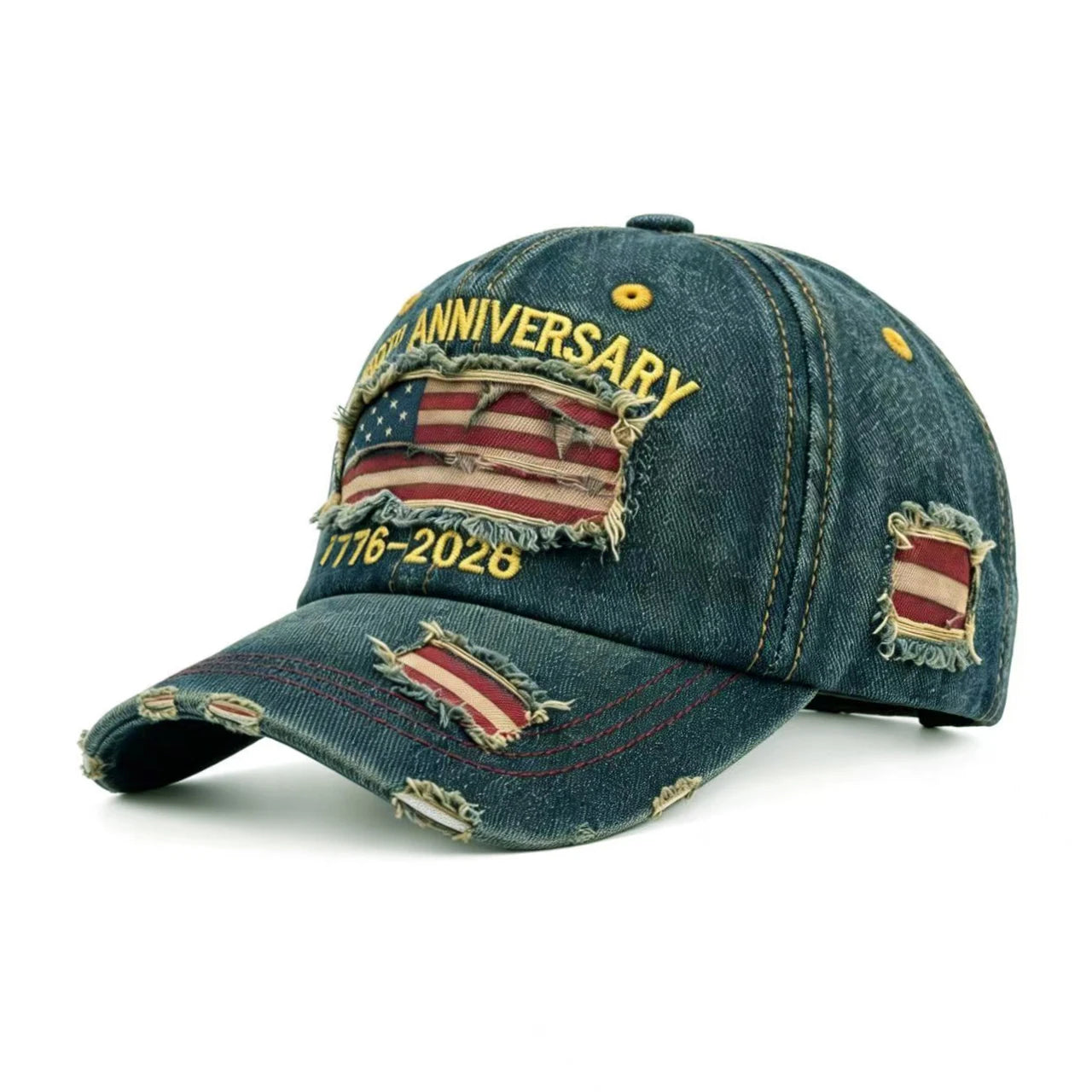 250th Anniversary Twill Baseball Cap Of Denim America Flag Cap Jean Cap Unisex Sun hat Visor cap