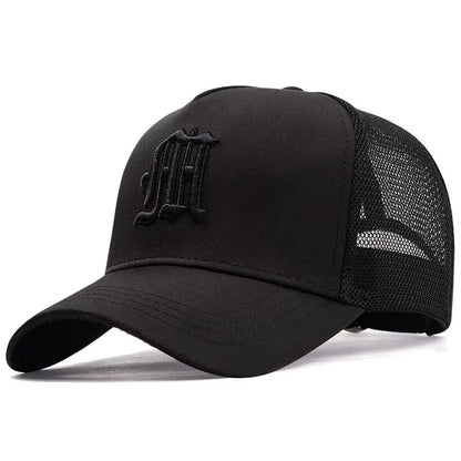 Men’s High Top Mesh Baseball Cap Breathable Summer Big Head Sun Protection Hat