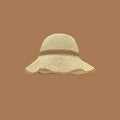 Unisex Wavy Brim Straw Hat – Foldable Beach Bucket Panama Fisherman Sun Hat (Wide Brim)