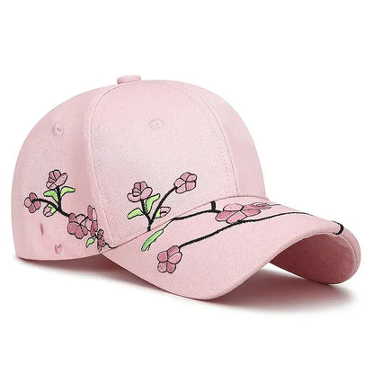 Women’s Plum Blossom Embroidered Baseball Cap Chinese Style Sunshade Casual Hat