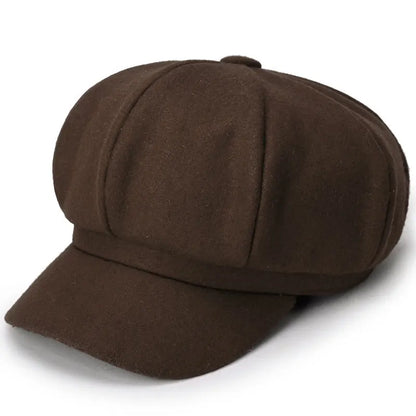 New Women Warm Solid Autumn Winter Berets Lady Outdoor Adjustable Girl Warm Casual Thick Cap Hat For Women