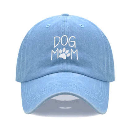 Dog Mom Embroidered Baseball Cap for Women Men Fashion Adjustable Soft Cotton Dad Hat Unisex Classic Golf Caps