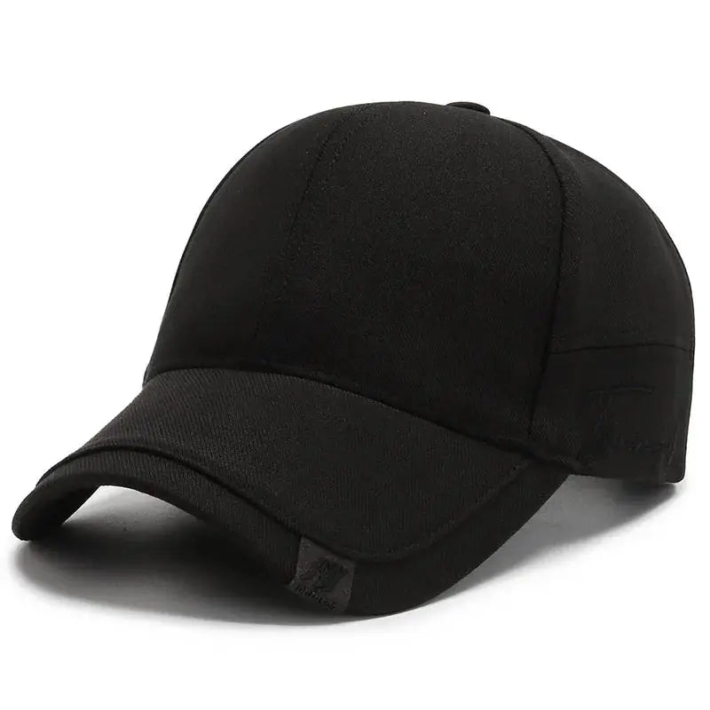 Men’s Korean Black Sunshade Baseball Cap – Casual & Versatile