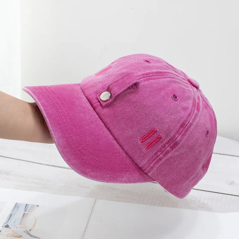 New Cat Ears Sunglasses Baseball Cap Y2K Cotton Washed Pilot Snapback Caps Gorras Women And Men Outdoor Sunshade Sun Hats Unisex