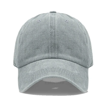 Custom Text Logo Embroidery Vintage Washed Cotton Baseball Cap Fashion Women Men Hat Sport Visors Snapback Cap Sun Hat