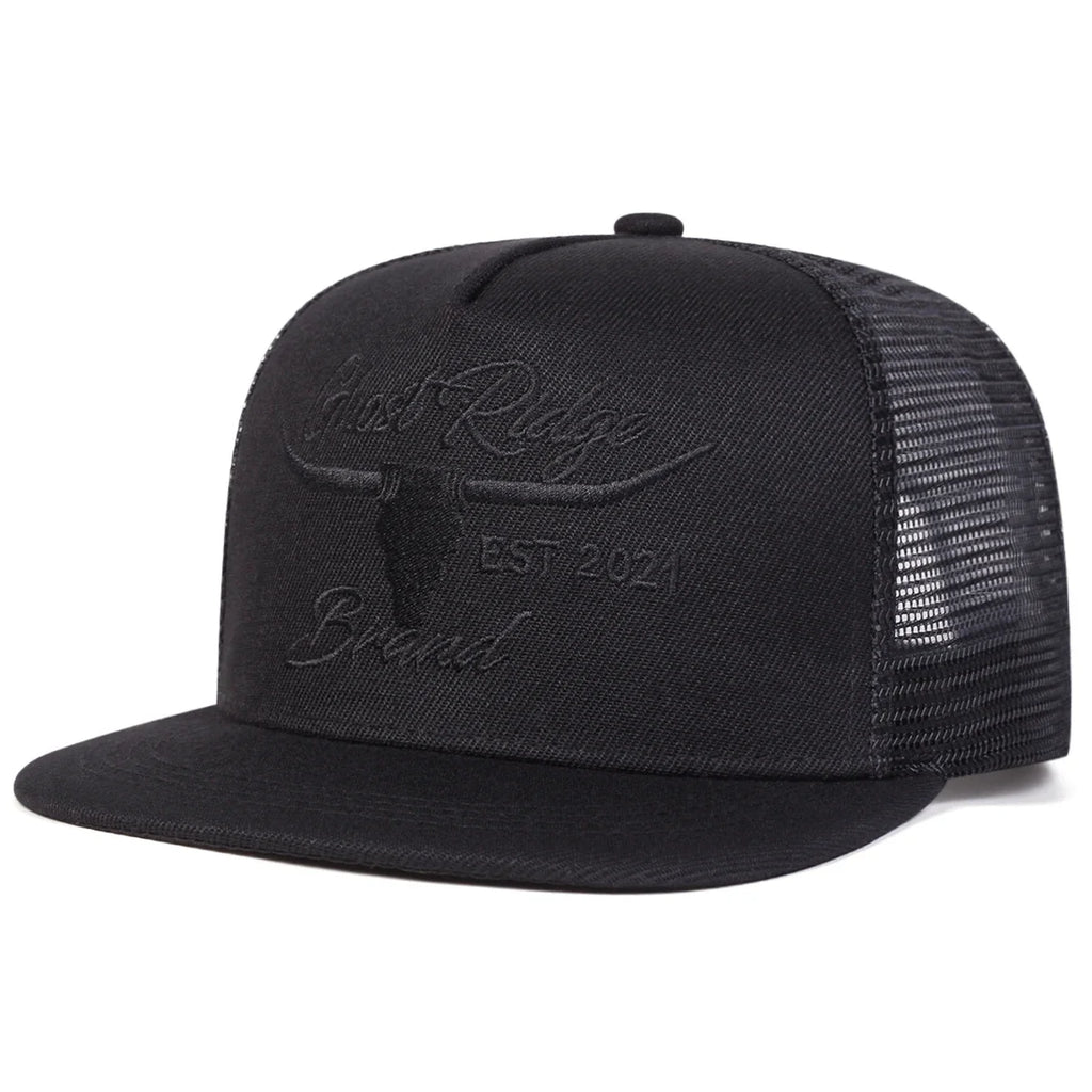 Unisex Bullhead Letter Embroidery Hip-hop Net Hats Spring Summer Outdoor Adjustable Casual Baseball Caps Sunscreen Hat