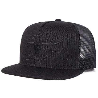 Unisex Bullhead Letter Embroidery Hip-hop Net Hats Spring Summer Outdoor Adjustable Casual Baseball Caps Sunscreen Hat