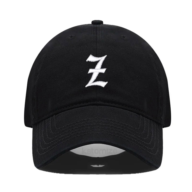 Old English Letter A-Z Embroider Baseball Cap For Men Womne High Quality Soft Cotton Fashion Team Sport Visors Snapback Caps