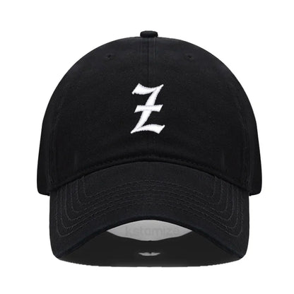 Old English Letter A-Z Embroider Baseball Cap For Men Womne High Quality Soft Cotton Fashion Team Sport Visors Snapback Caps