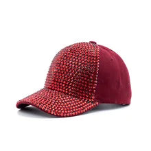 New Fashion Women Diamond Inlay Cap Spring Summer Hip Hop Kpop Dance Baseball Caps Simple Plain Party Street Hat