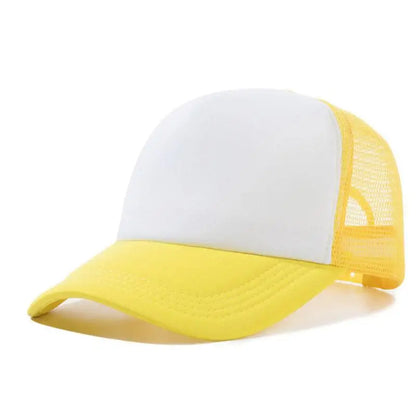 COKK Mesh Baseball Cap Adjustable Snapback Hats For Women Men Unisex Hip Hop Trucker Cap Dad Hat Sponge Soft Breathable Black