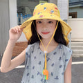 Summer Hats For Children Girls Boys Outdoor Sunshade Neck Sun Protection Breathable Big Brim Sun Hat Beach Accessories Sunhat