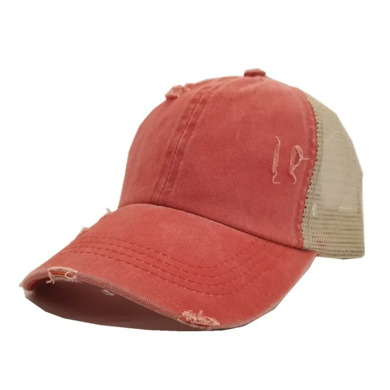 Spring Summer Soft Baseball Cap For Women Vintage Washed Cotton Ponytail Caps Men Blank Denim Sport Trucker Sun Hats Gorras