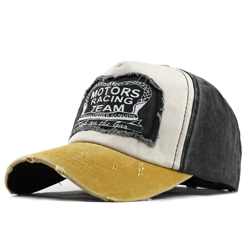 Unisex Washed Cotton Cap Letter Embroidery Baseball Cap For Men Women Streetwear Dad Hats