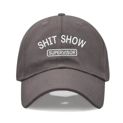 Men's Baseball Cap Women's Sport Golf Caps for Man Washed Cotton SHIT SHOW SUPERVISOR Embroidery Dad Hat Sun Hats Dropshipping
