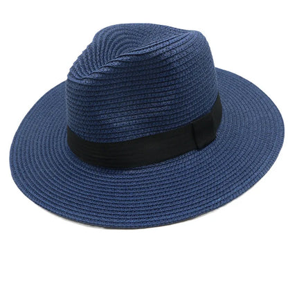 Panama Straw Hat Men Summer Straw Hat Wide-brimmed Outdoor Sun Visor Beach Hat