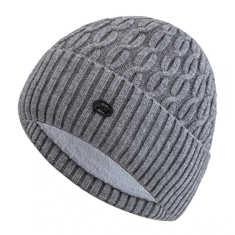 New Style Unisex Chic Cap Stylish Soft Beanie Hats Winter Hat Fur Lined Warm Cap For Men Women Thicken Ski Sports Knitted Hat