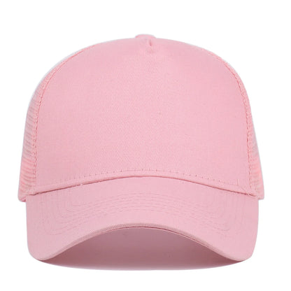 Mesh Cap Women Spring Summer Hats For Women Baseball Cap Cotton Solid Colored Wholesale Stock 6 Panel 5 Panel Breathable Cap