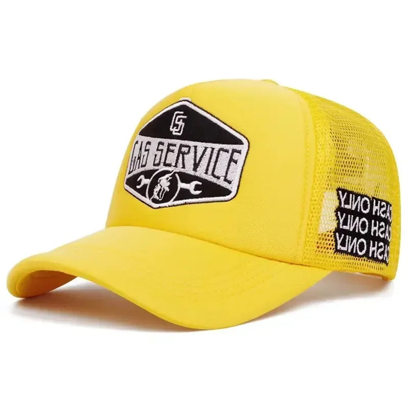 Fashionable Embroidered Baseball Hat Five Star Color blocked Mesh Breathable Summer Duck Tongue Hat Versatile Sunshade Truck Hat