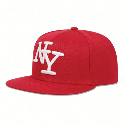 3D Letter Embroidery Baseball Cap Fashion Hip Hop Flat Brim Outdoor Casual Sun Hats Men Daily Street Snapback Caps