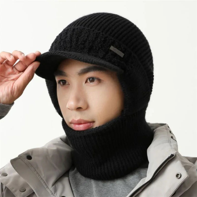 Hot Sale Men Balaclava Hat Full Cover Style Winter Hat Outdoor Windproof Knitted Hat Winter Keep Warm Beanie Cap