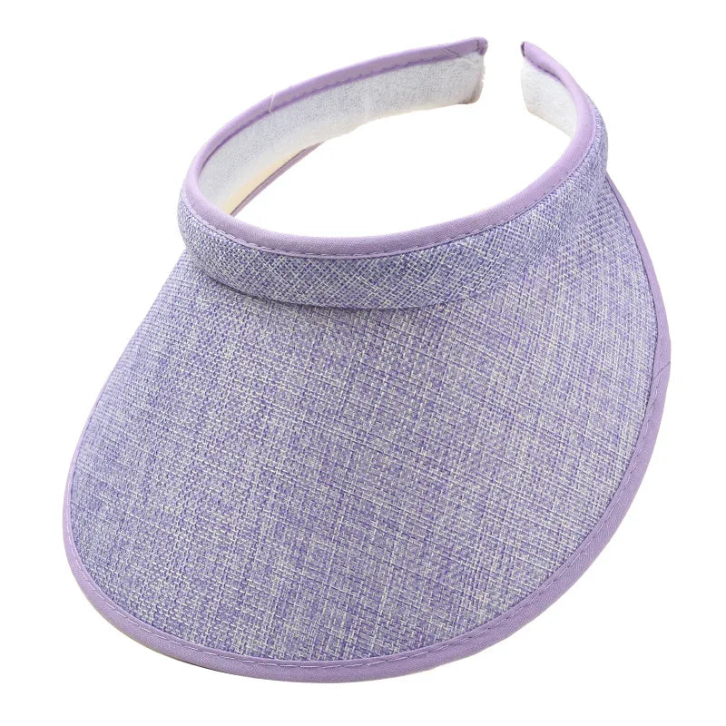 Fashion Summer Empty Top Sun Hat Women's Casual Adjustable Sun Visor Caps Girls Boy Outdoor Sea Beach Trip Cap Casquette