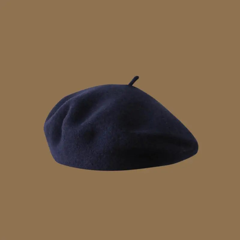 Wool Beret Hat Women French Beret Vintage Painter Cap Girl Solid Female Beret Femme Retro Casual Beanie Mushroom Hat Bonnet