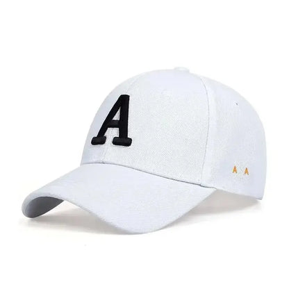 Unisex Letter A Embroidered Baseball Cap Adjustable Casual Outdoor Sun Protection Hat