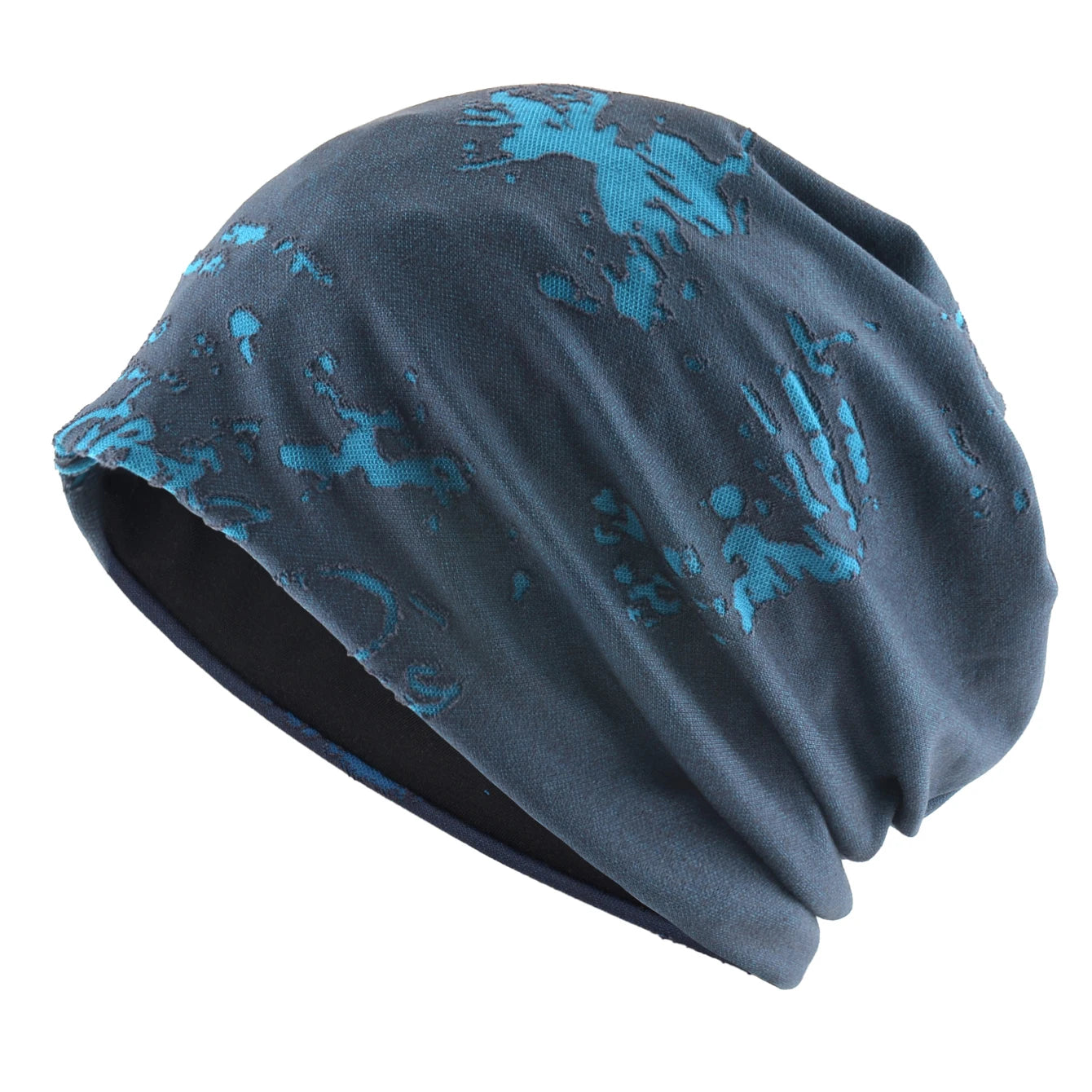 Distressed Color Block Beanie Men Unisex Vintage Streetwear Hip Hop Hat Spring Fall Knit Cap For Casual Sport Daily Retro