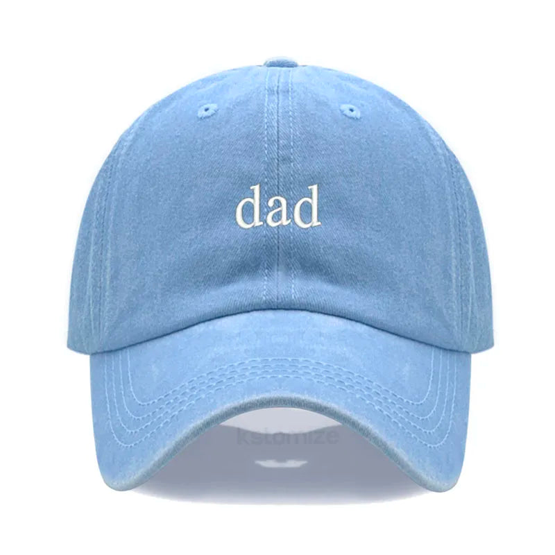 New dad mom Embroidery Soft Cotton Baseball Cap Fashion Women Men Hat Sport Visors Snapback Cap Sun Hat Breathable Outdoor Caps