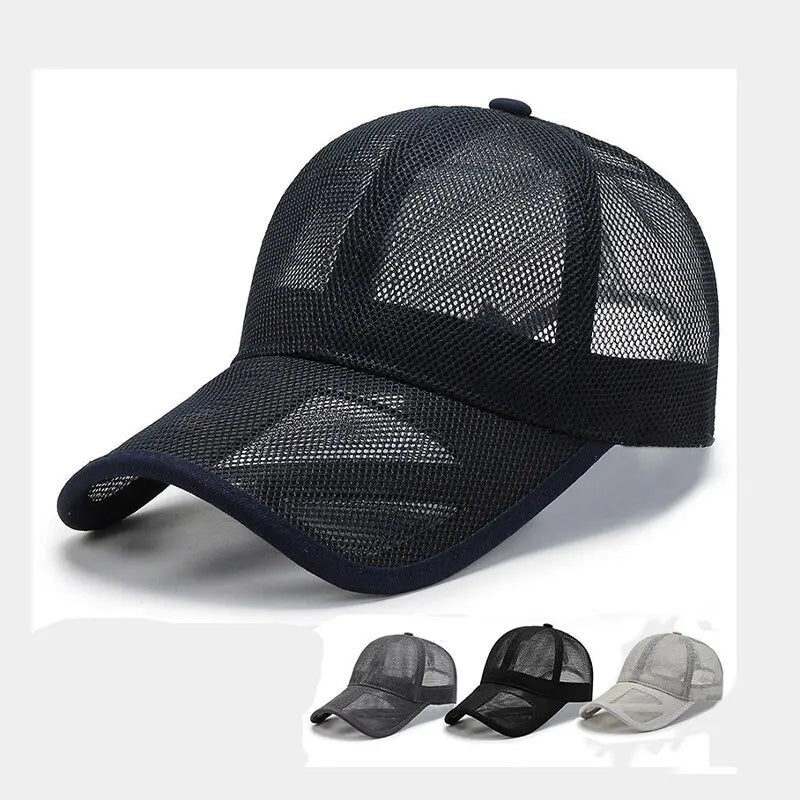 Summer Breathable Mesh Baseball Cap Openwork Brim Outdoor Sports Sun Hat Unisex