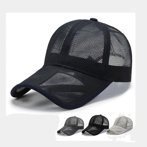 Summer Breathable Mesh Baseball Cap Openwork Brim Outdoor Sports Sun Hat Unisex