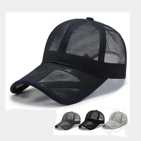Summer Breathable Mesh Baseball Cap Openwork Brim Outdoor Sports Sun Hat Unisex