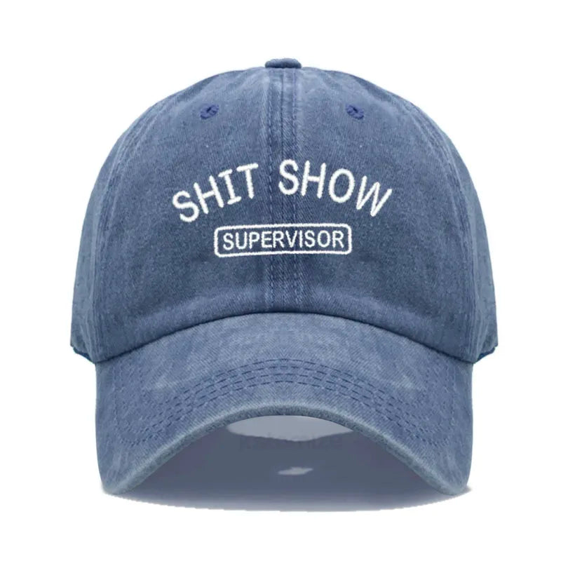 Men's Baseball Cap Women's Sport Golf Caps for Man Washed Cotton SHIT SHOW SUPERVISOR Embroidery Dad Hat Sun Hats Dropshipping