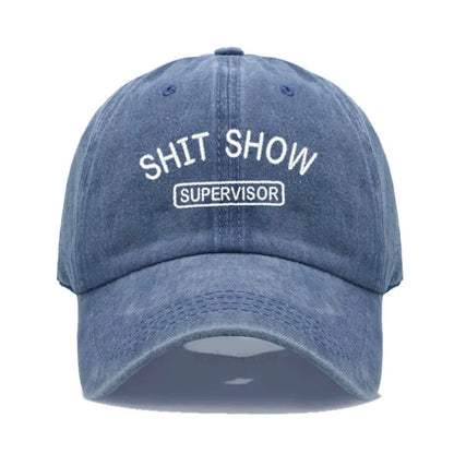 Men's Baseball Cap Women's Sport Golf Caps for Man Washed Cotton SHIT SHOW SUPERVISOR Embroidery Dad Hat Sun Hats Dropshipping