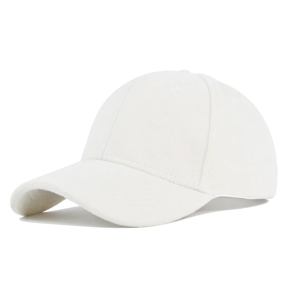 Fashion Unisex Suede Baseball Caps for Women Men Solid Color Casual Autumn Outdoor Sun Caps Winter Warm Adjustable Snapback Hats