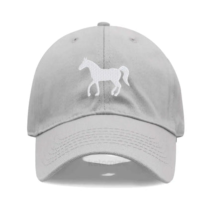 Horse Embroidered Baseball Cap for Women Men Fashion Adjustable Washed Cotton Dad Hat Unisex Classic Golf Caps