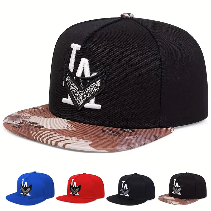 Unisex Los Angeles Embroidery Baseball Hats Spring Autumn Outdoor Adjustable Casual Hip-hop Trucker Caps Sunscreen Hat