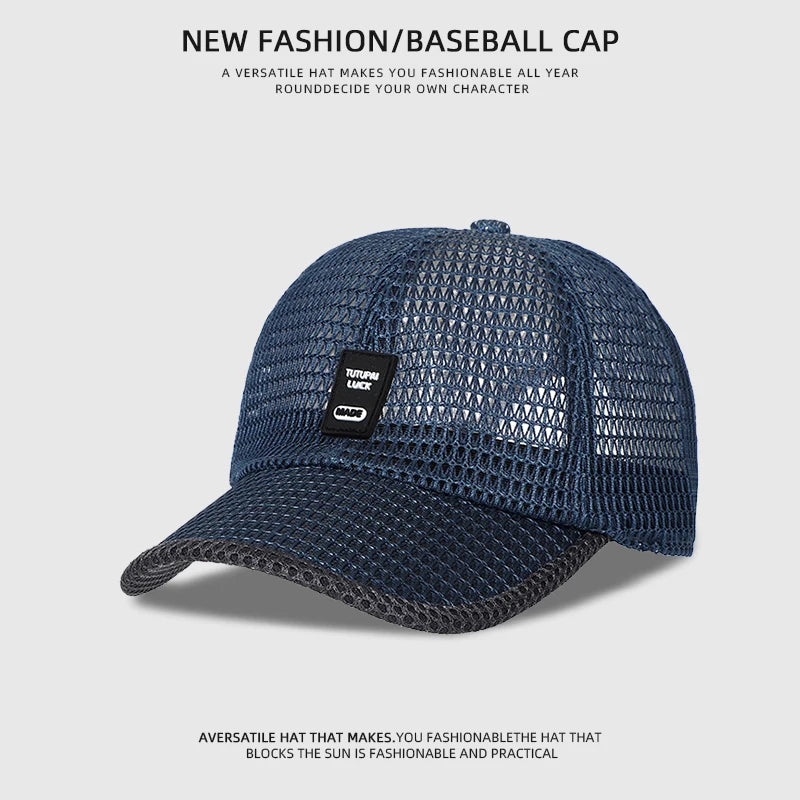 Men’s Mesh Baseball Cap – Breathable Summer Trucker Snapback Outdoor Hat