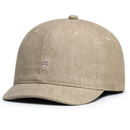 Short Brim Baseball Cap for Men and Women, Personalized Small Brim Hat, Minimalist Baseball Cap